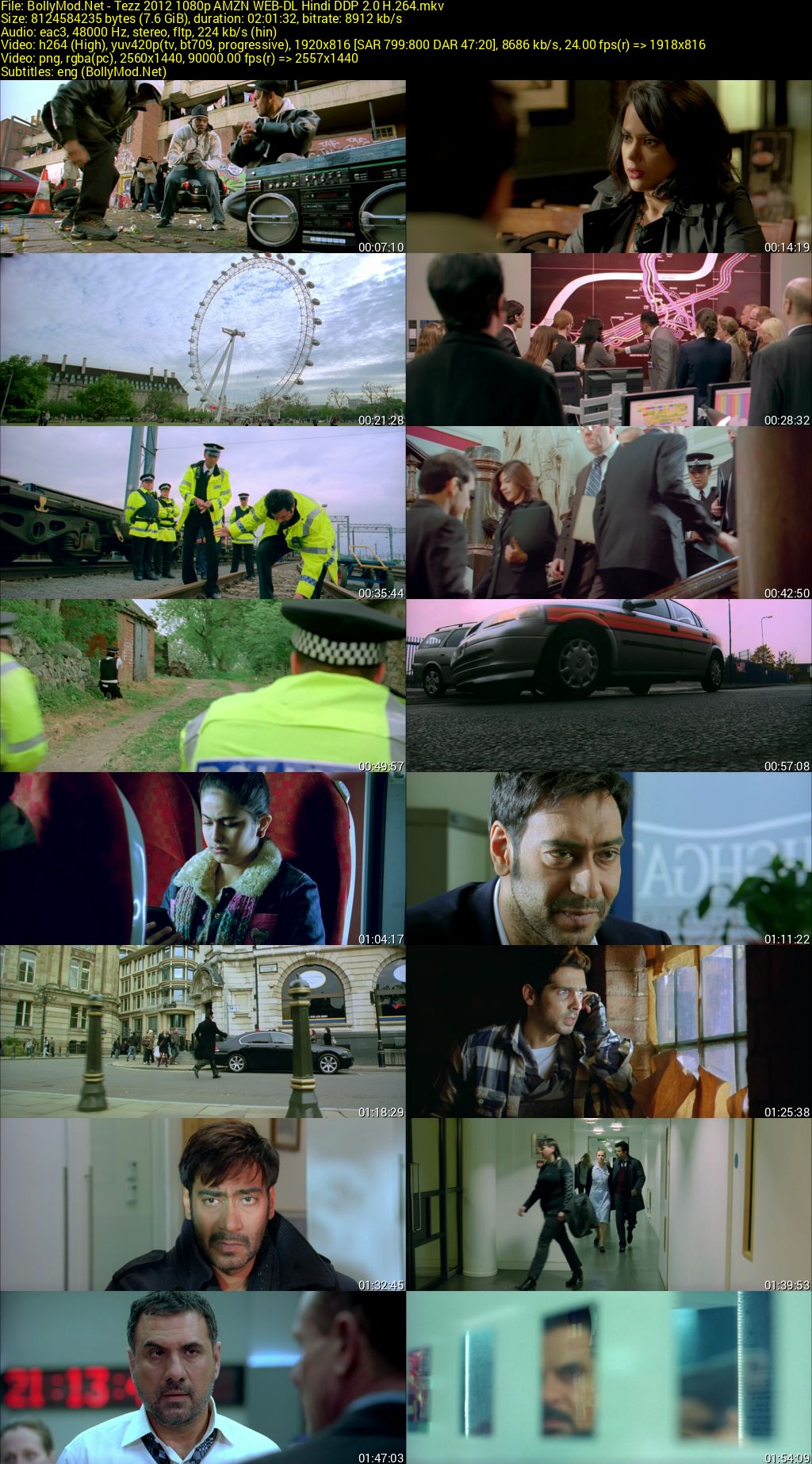 Download Tezz (2012) AMZN WEB-DL Hindi Movie (DD 2.0) 480p & 720p & 1080p ESub Screenshots