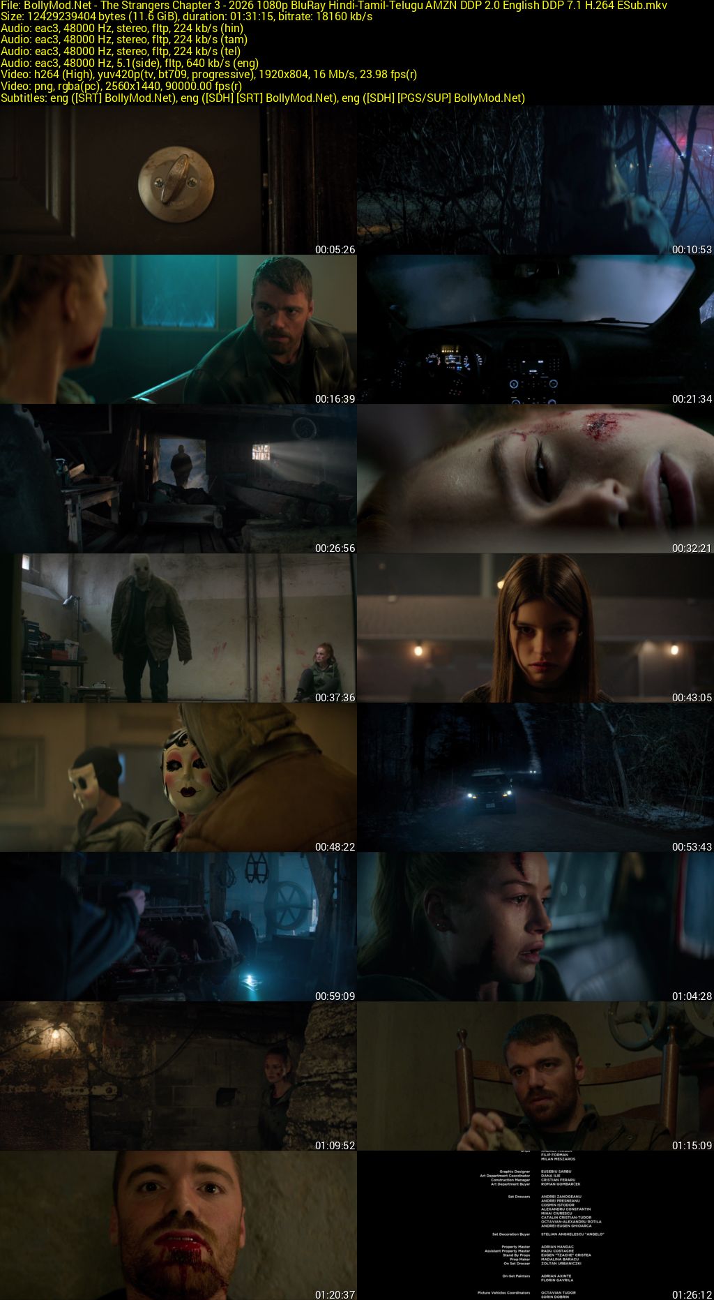 Download The Strangers: Chapter 3 (2026) BluRay Dual Audio [Hindi (DD 2.0) & English] 480p & 720p & 1080p ESub Screenshots