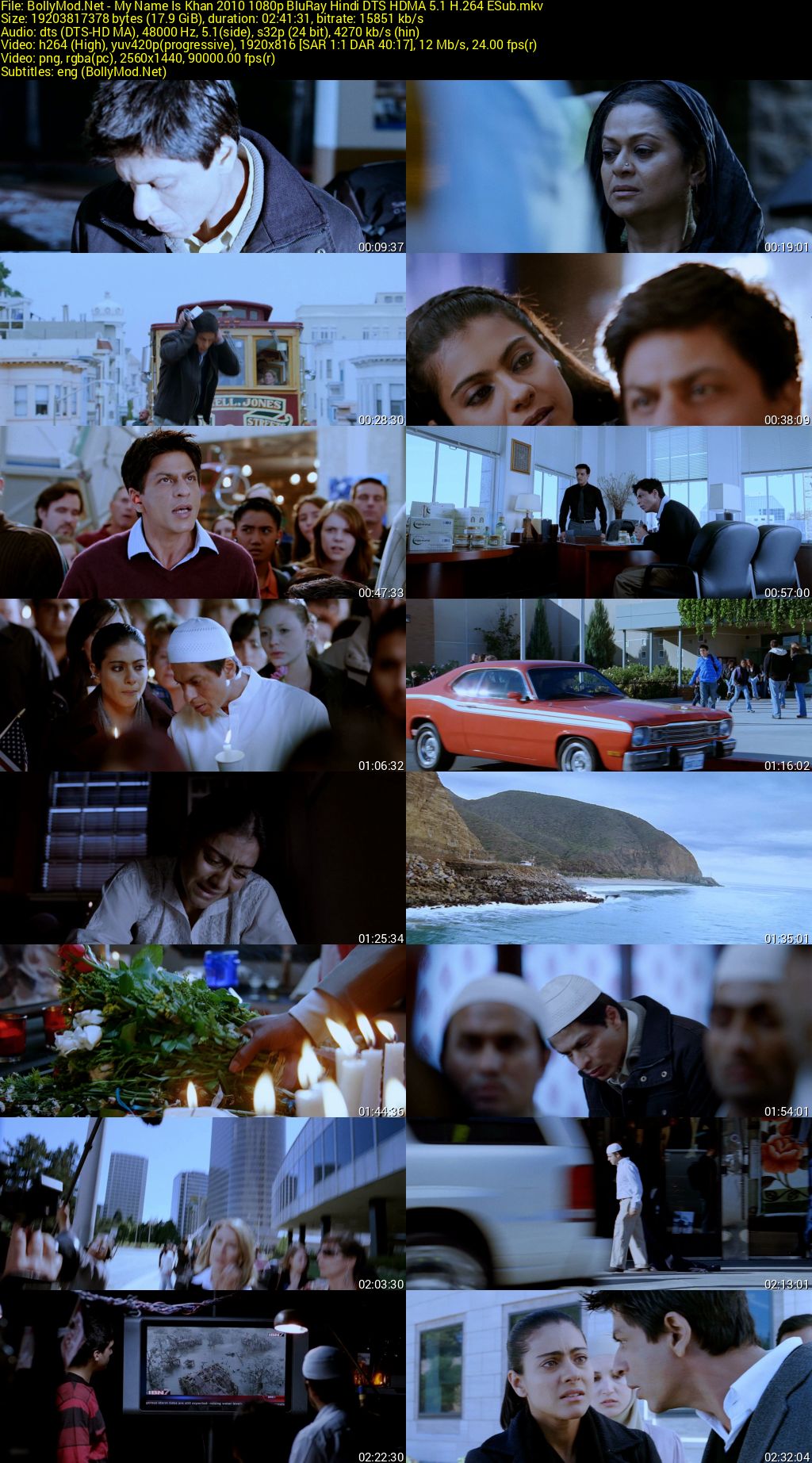 Download My Name Is Khan (2010) BluRay Hindi Movie (DD 5.1) 480p & 720p & 1080p ESub Screenshots
