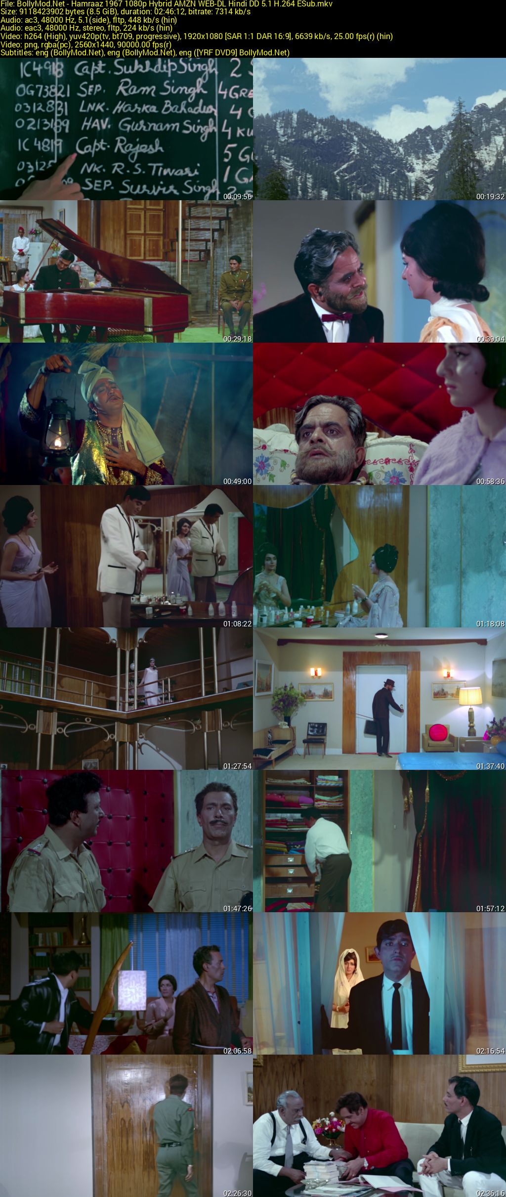 Download Hamraaz (1967) AMZN WEB-DL Hindi Movie (DD 5.1) 480p & 720p & 1080p ESub Screenshots