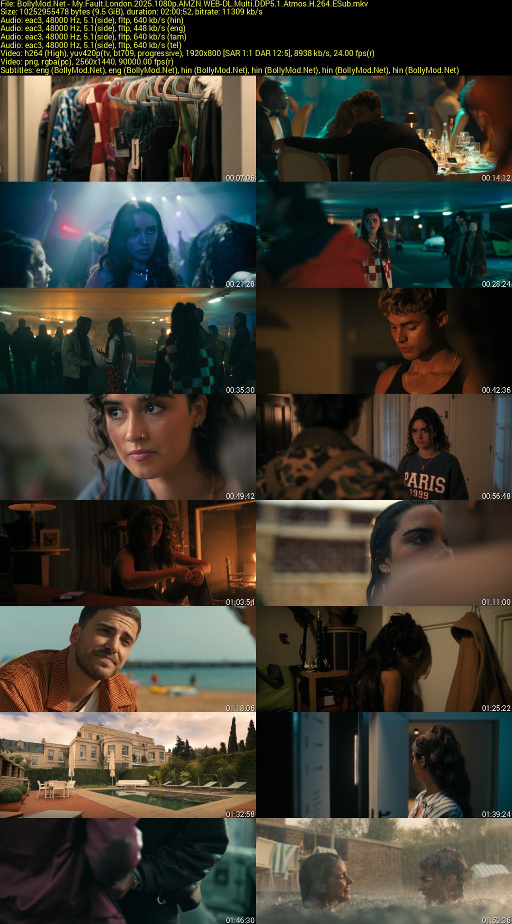 Download My Fault: London (2025) AMZN WEB-DL Dual Audio {Hindi (DD 5.1) & English} 480p & 720p & 1080p ESub Screenshots