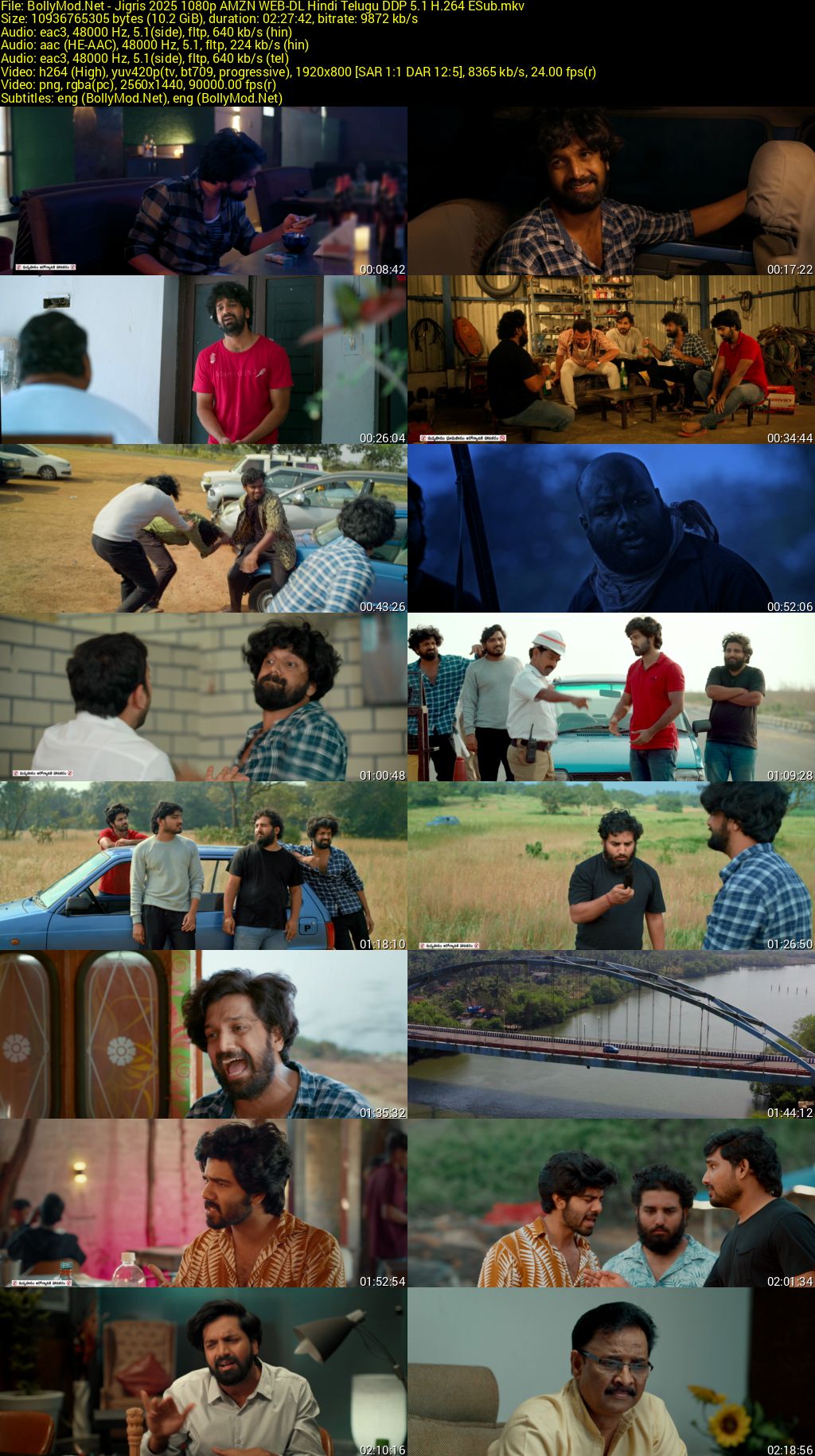 Download Jigris (2025) AMZN WEB-DL Dual Audio [Hindi (DD 5.1) & Telugu] 480p & 720p & 1080p ESub Screenshots