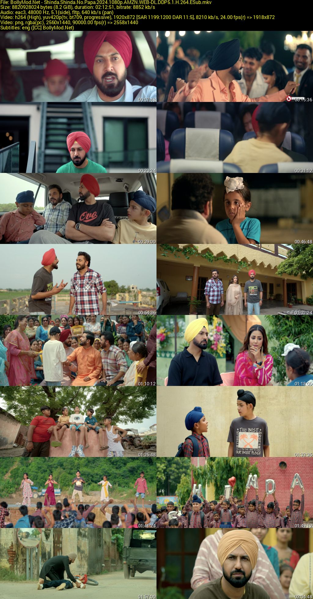 Download Shinda Shinda No Papa (2024) AMZN WEB-DL Punjabi Movie (DD 5.1) 480p & 720p & 1080p ESub Screenshots